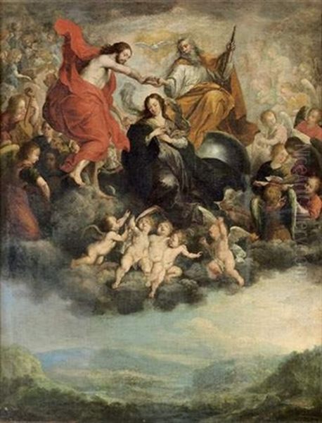 Le Couronnement De La Vierge Oil Painting by Caspar de Crayer