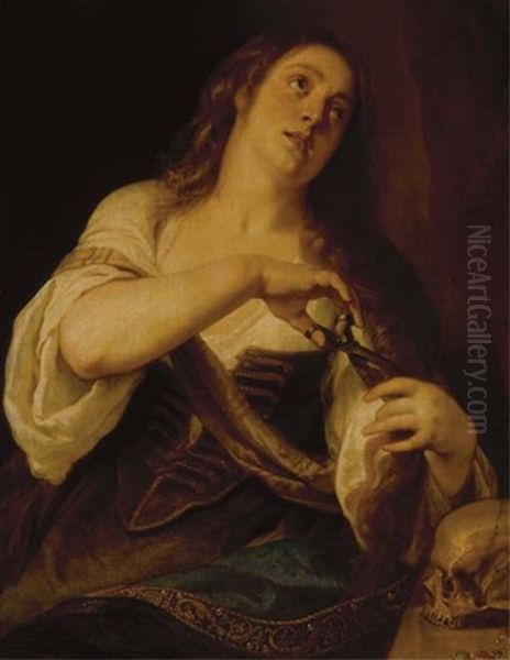 The Penitent Magdalene Oil Painting by Caspar de Crayer