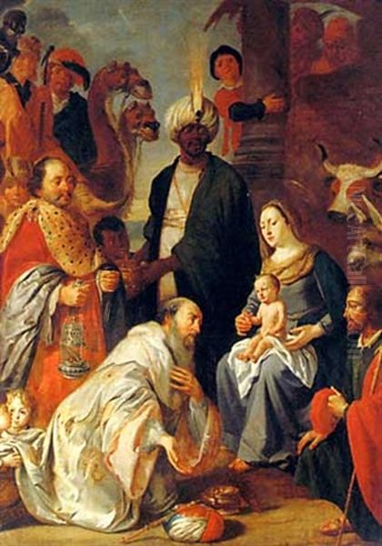 The Adoration Of The Magi Oil Painting by Caspar de Crayer