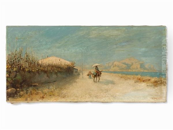 Landscape Near Palermo Oil Painting by Erminio Cremp