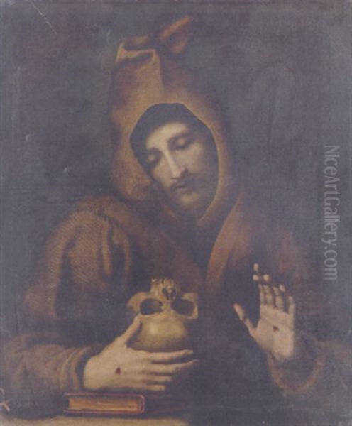 Saint Francis In Meditation Oil Painting by Daniele Crespi