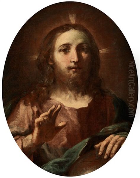 Salvator Mundi Oil Painting by Giuseppe Maria Crespi