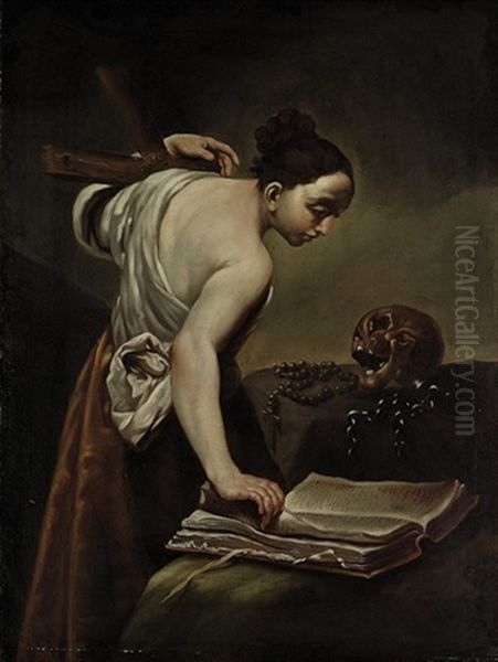 The Penitent Magdelene Oil Painting by Giuseppe Maria Crespi