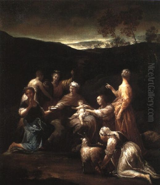 Jupiter Among The Corbantes Oil Painting by Giuseppe Maria Crespi