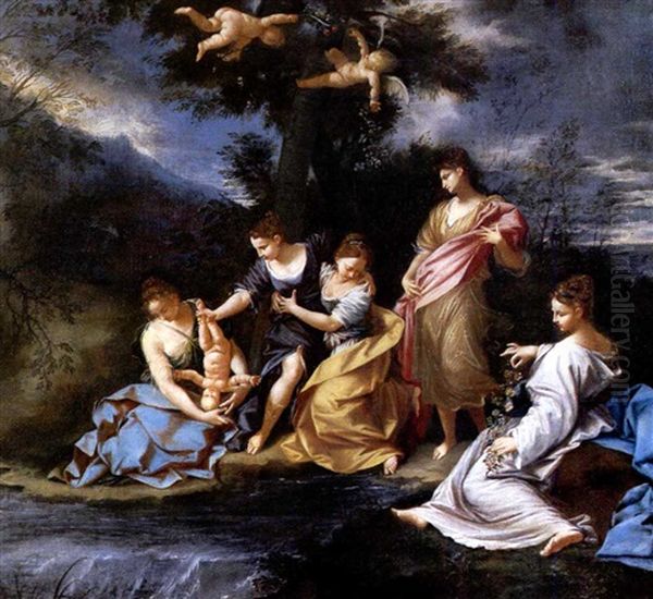 Achille Immerso Nello Stige Oil Painting by Donato Creti