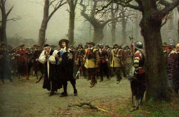 Charles I On His Way To Execution Oil Painting by Ernest Crofts