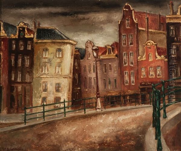 Amsterdam, Prinsengracht Oil Painting by Jos Croin