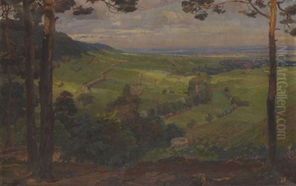 Deidesheim Oil Painting by August Croissant