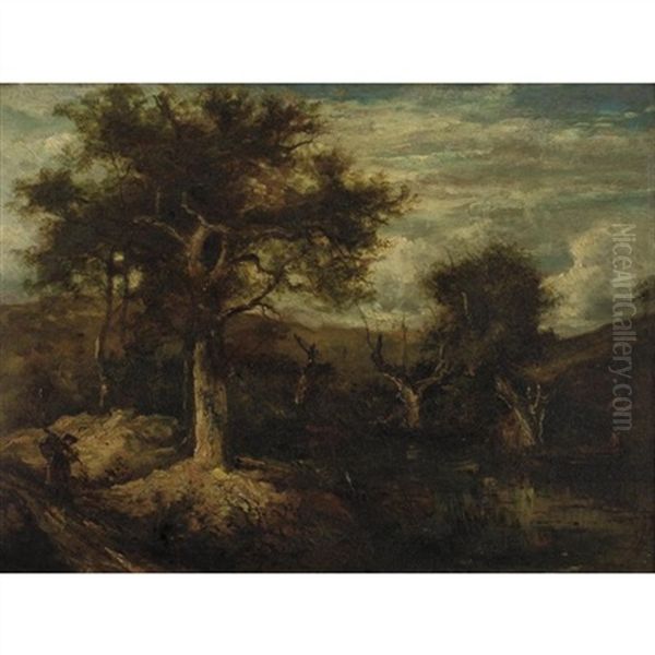 Landscape With Traveler Oil Painting by John Crome the Elder