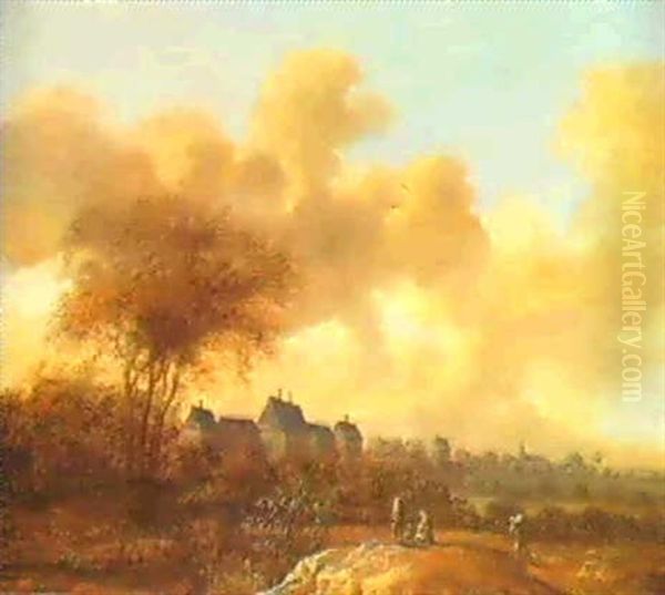Vue De La Huis Ter Nieuburgh, Rijswijk Oil Painting by Anthony Jansz van der Croos