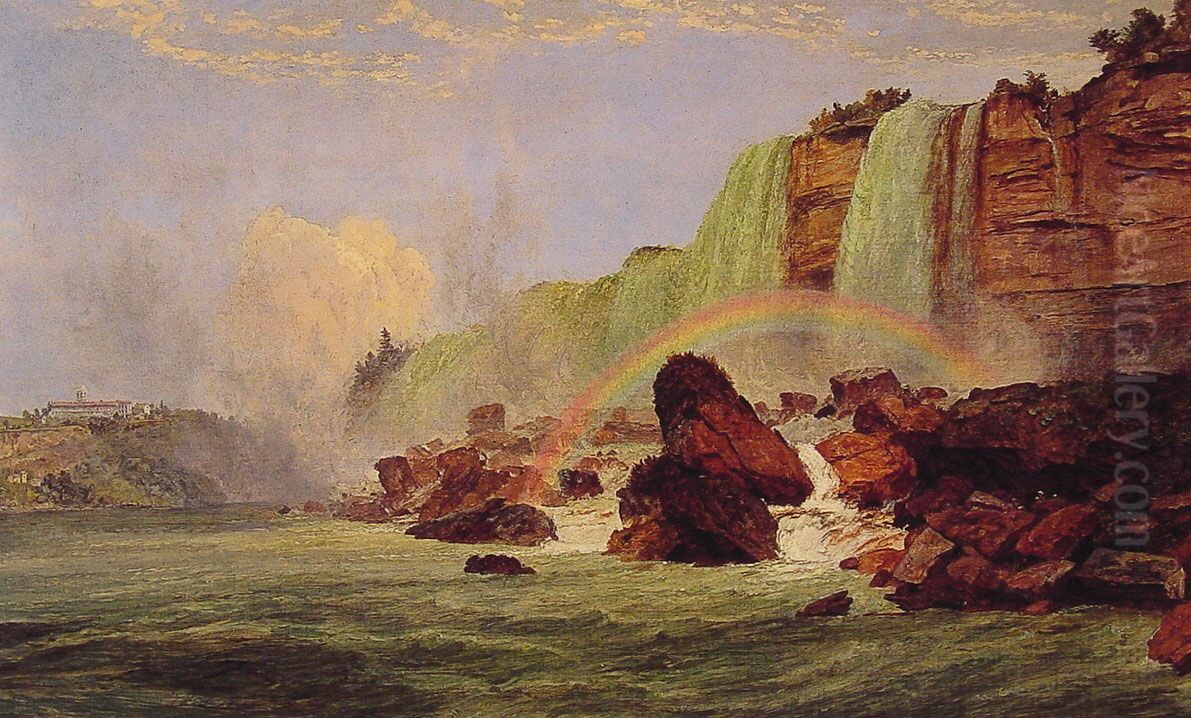 Niagara Falls With View Of Clifton House Oil Painting by Jasper Francis Cropsey