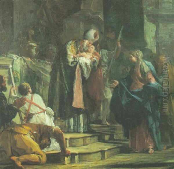 La Presentation Au Temple Oil Painting by Giovanni Battista Crosato