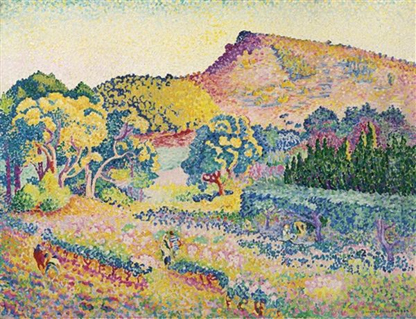 Paysage Avec Le Cap Negre Oil Painting by Henri-Edmond Cross
