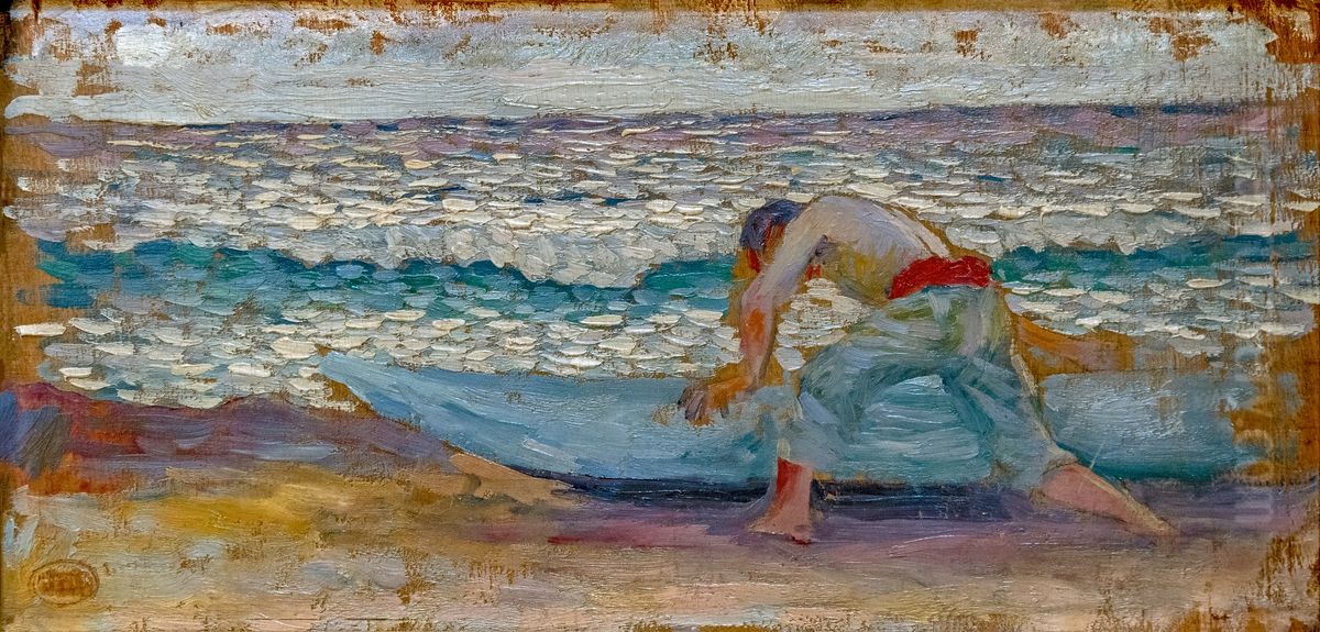 Homme A La Barque Oil Painting by Henri-Edmond Cross