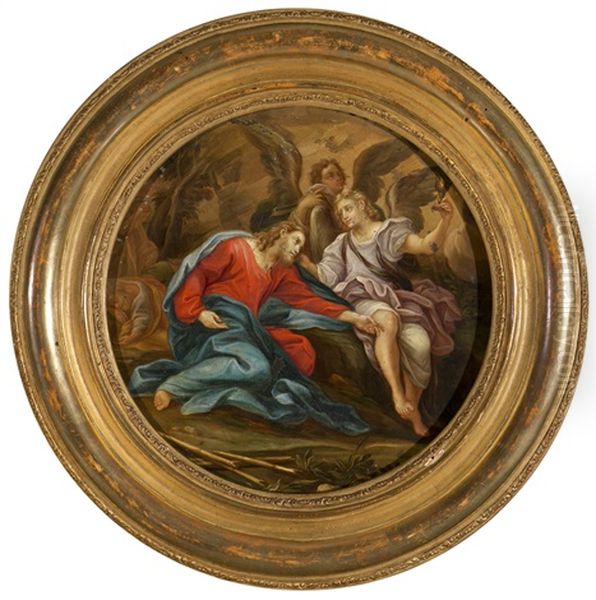 Cristo En El Huerto De Los Olivos Y Ecce Homo Oil Painting by Pedro Crusells