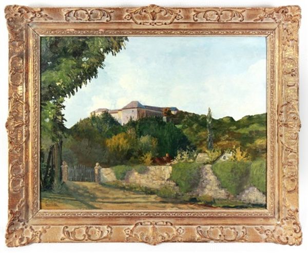 Pohled Na Zamek Oil Painting by L鈥榰dovit Csordak