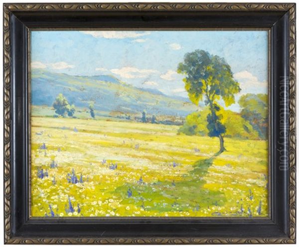 Krajina Se Stromem Oil Painting by L鈥榰dovit Csordak