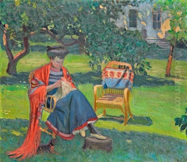 Kertben Oil Painting by Jenoe Csuk