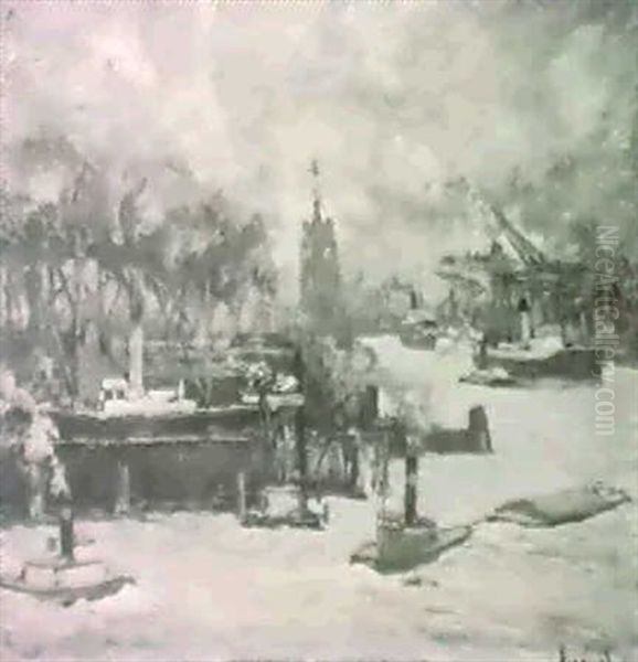 Die Grobe Werft Oil Painting by Edward Cucuel