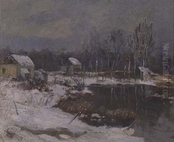 Spring Break-up At Beaupre Oil Painting by Maurice Galbraith Cullen