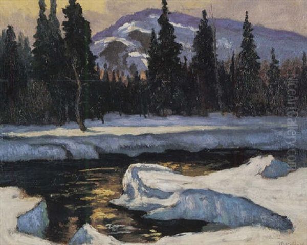 Paysage D'hiver Dans Les Laurentides Oil Painting by Maurice Galbraith Cullen