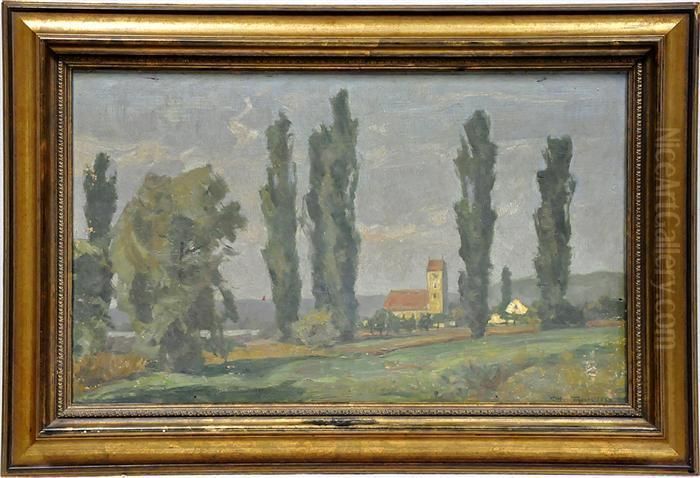 Landschaft Am Bodensee Oil Painting by Otto Antoine