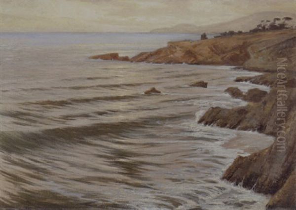 Parting Day, Arch Beach, California Oil Painting by Frank William Cuprien