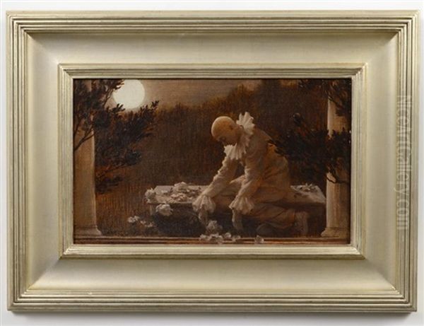 Pierrot Mourning Oil Painting by Charles Curran