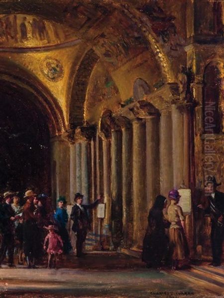 The Portico Of St. Marks, Venice Oil Painting by Charles Curran