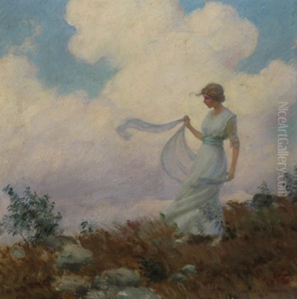 The Hill Top Oil Painting by Charles Curran
