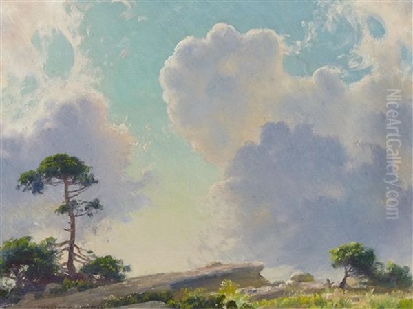 Morning On Mountain Oil Painting by Charles Curran