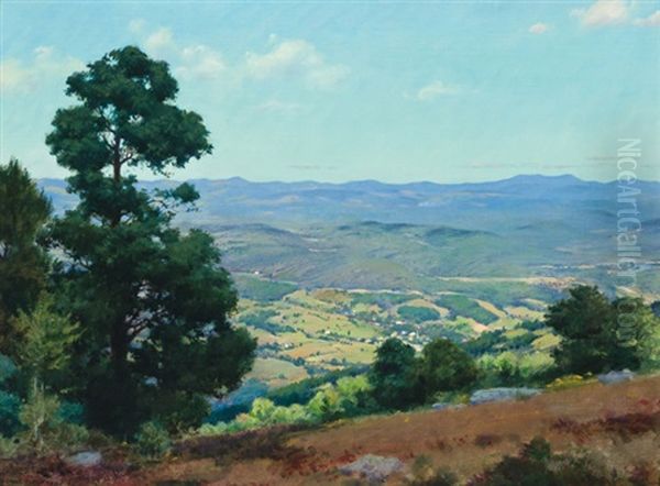 View Over Ellenville, New York Oil Painting by Charles Curran