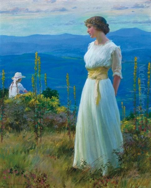 Far Away Thoughts Oil Painting by Charles Curran
