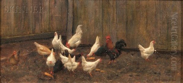 Feeding Time Oil Painting by Charles Curran