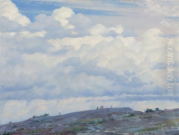 Cloud View From The Cliff Oil Painting by Charles Curran