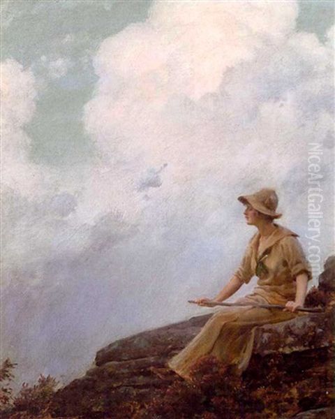 Watching The Clouds Oil Painting by Charles Curran