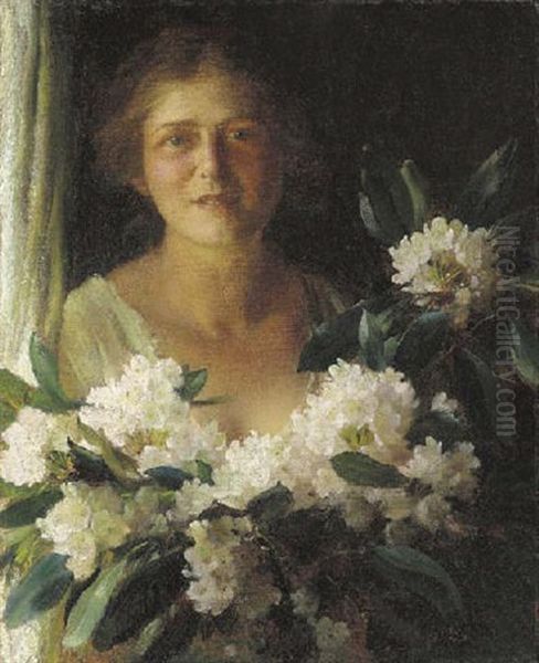 Rhododendrons Number Two Oil Painting by Charles Curran