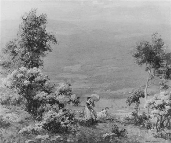 Laurel Pasture Oil Painting by Charles Curran