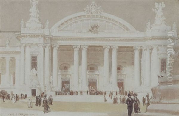 Grand Palais Des Beaux Arts, Exposition Universal De 1900 Oil Painting by Charles Curran