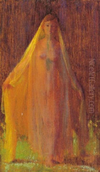 April Sunshine Oil Painting by Charles Curran