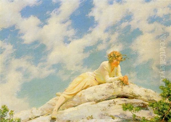 Ragged Clouds Oil Painting by Charles Curran