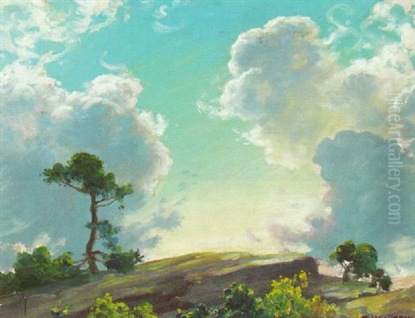 Mountain Top Oil Painting by Charles Curran