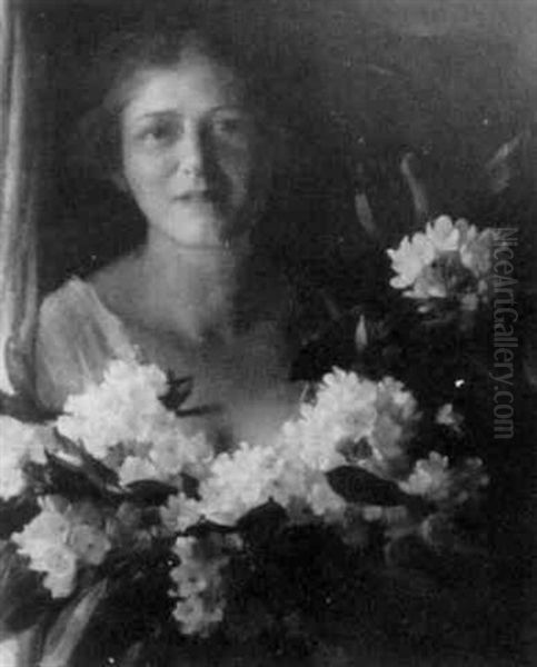 Rhododendrons Oil Painting by Charles Curran