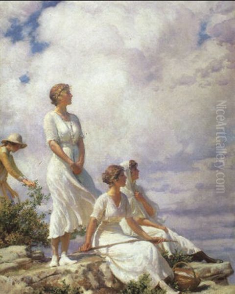 Summer Clouds Oil Painting by Charles Curran