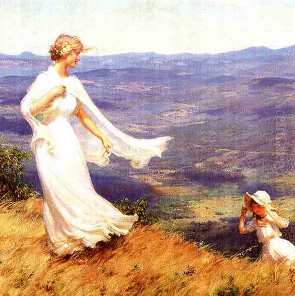 The West Wind Oil Painting by Charles Curran