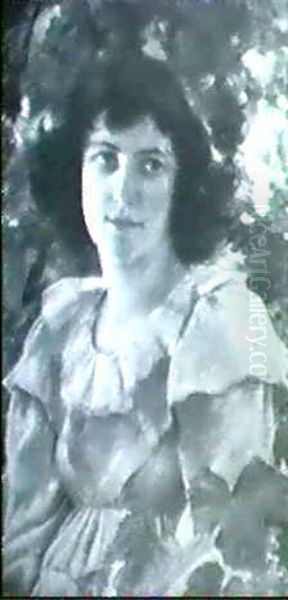 Portrait Of A Young Girl Oil Painting by Charles Curran