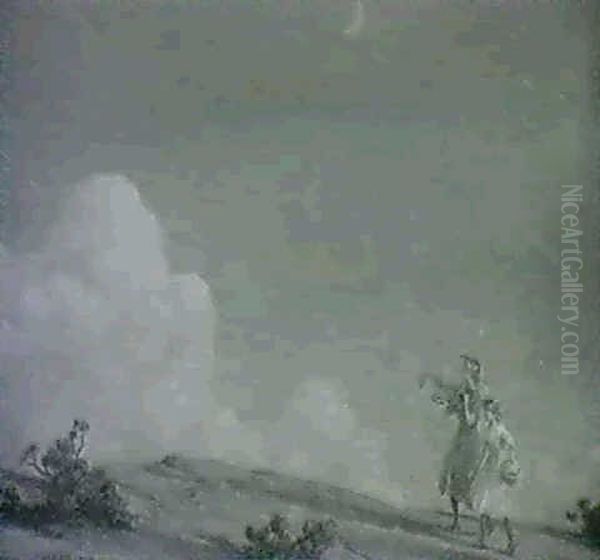 On The Crest Of The Mountain Oil Painting by Charles Curran
