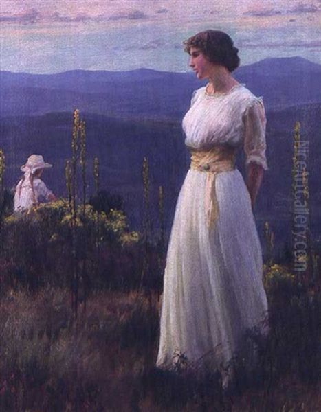 Far Away Thoughts Oil Painting by Charles Curran