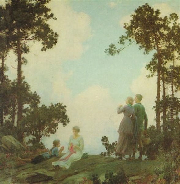 Under The Pines Oil Painting by Charles Curran