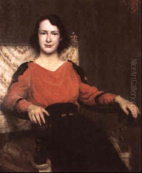 Portrait Of Nina Clemens Oil Painting by Charles Curran